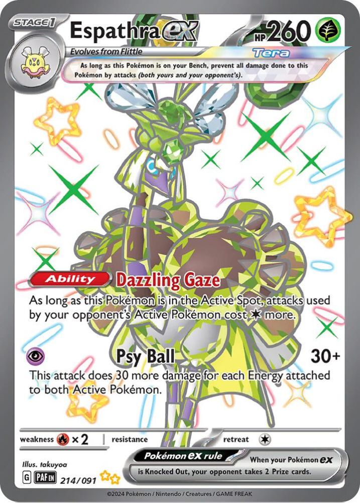 Espathra ex 214/091 - Shiny Ultra Rare - Paldean Fates - Pokémon TCG