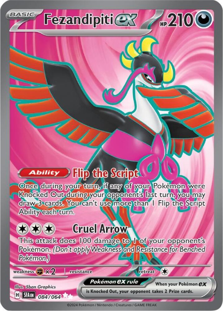Fezandipiti ex 084/064 - Ultra Rare - Shrouded Fable - Pokémon TCG