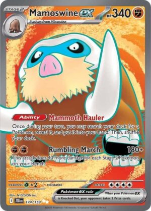 Mamoswine ex 174/159 - Ultra Rare - Journey Together - Pokémon TCG