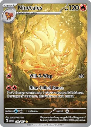 Ninetales 199/197 - Illustration Rare - Obsidian Flames (OBF) - Pokémon TCG