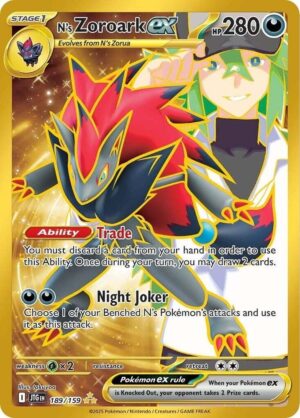 N's Zoroark ex 189/159 - Hyper Rare - Journey Together (JTG) - Pokémon TCG
