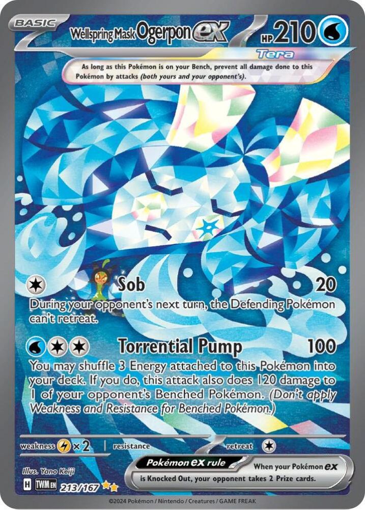Wellspring Mask Ogerpon ex 213/167 - Special Illustration Rare - Twilight Masquerade - Pokémon TCG