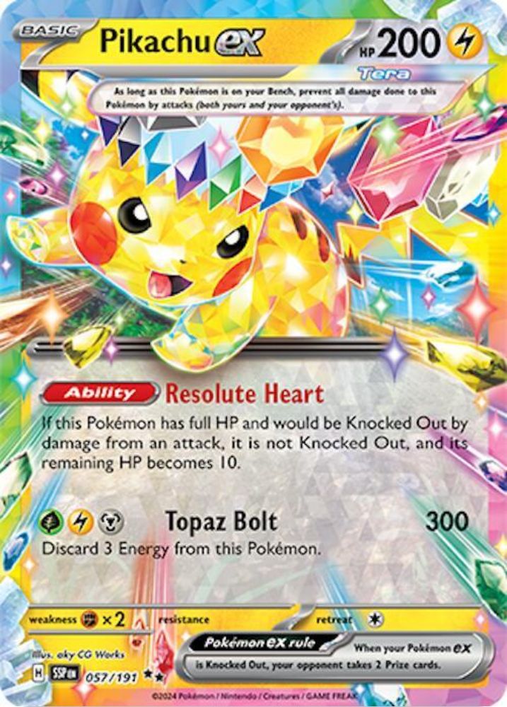 Pikachu ex 057/191 - Double Rare - Surging Sparks - Pokémon TCG