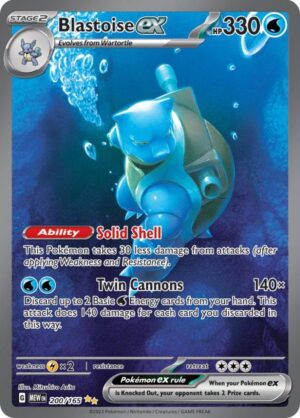 Blastoise ex 200/165 – Special Illustration Rare – Scarlet & Violet 151 – Pokémon TCG
