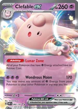 Clefable ex 082/197 – Double Rare – Obsidian Flames – Pokémon TCG