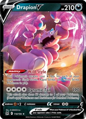 Drapion V 118/196 – Ultra Rare – Lost Origin – Pokémon TCG