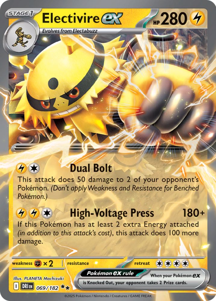 Electivire ex 069/182 – Double Rare – Destined Rivals – Pokémon TCG