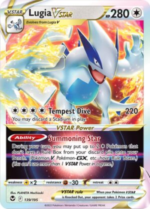Lugia VSTAR 139/195 – Ultra Rare – Silver Tempest – Pokémon TCG