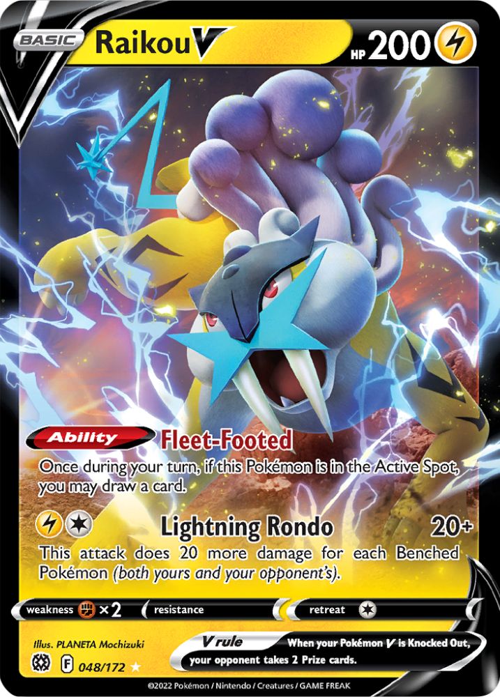 Raikou V 048/172 – Ultra Rare – Brilliant Stars – Pokémon TCG