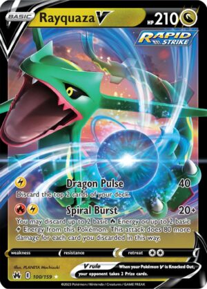Rayquaza V 100/159 – Ultra Rare – Crown Zenith – Pokémon TCG