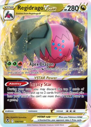 Regidrago VSTAR 136/195 – Ultra Rare – Silver Tempest – Pokémon TCG