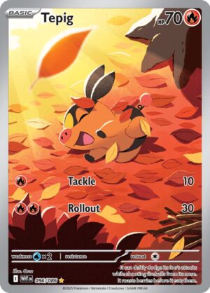Tepig 096/086 – Illustration Rare – White Flare – Pokémon TCG