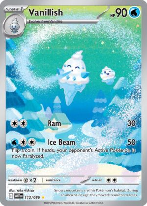 Vanillish 112/086 – Illustration Rare – White Flare – Pokémon TCG