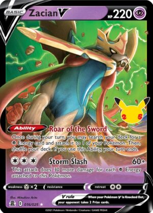 Zacian V 016/025 – Ultra Rare – Celebrations – Pokémon TCG