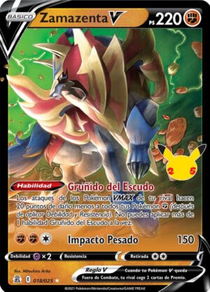 Zamazenta V 018/025 – Ultra Rare – Celebrations – Pokémon TCG