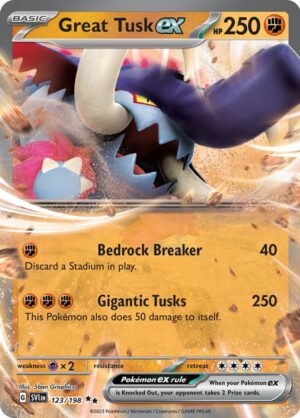 Great Tusk ex 123/198 – Double Rare – Scarlet & Violet Base Set – Pokémon TCG
