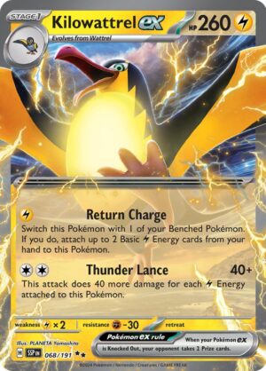 Kilowattrel ex 068/191 – Double Rare – Surging Sparks – Pokémon TCG