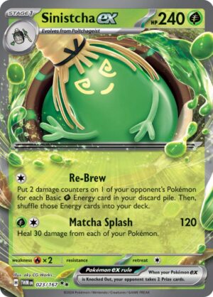 Sinistcha ex 023/167 – Double Rare – Twilight Masquerade – Pokémon TCG