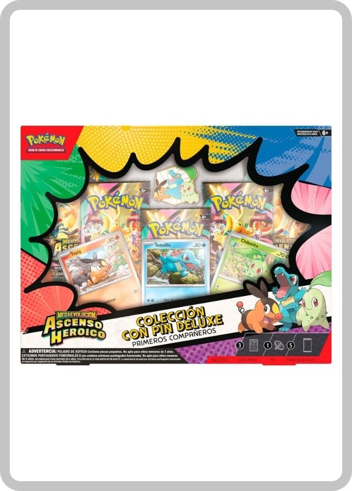 Ascenso Heroico Colección con Pin Deluxe: Primeros Compañeros ESPAÑOL - Pokémon TCG