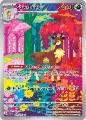 Sawsbuck 166/162 - Illustration Rare - Temporal Forces - Pokémon TCG