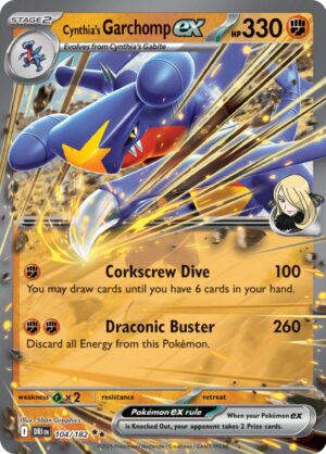 Cynthia's Garchomp ex 104/182 – Double Rare – Destined Rivals – Pokemon TCG