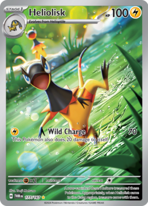 Heliolisk 177/167 – Illustration Rare – Twilight Masquerade – Pokémon TCG