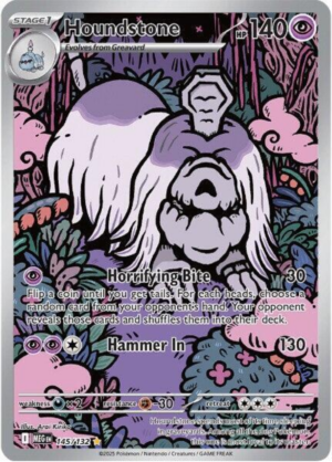 Houndstone 145/132 - Illustration Rare - Mega Evolution - Pokemon TCG