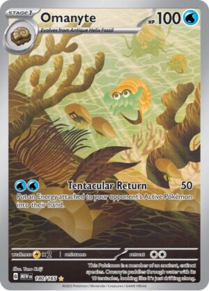 Omanyte - 180/165 - Illustration Rare - Scarlet & Violet 151 - Pokemon TCG