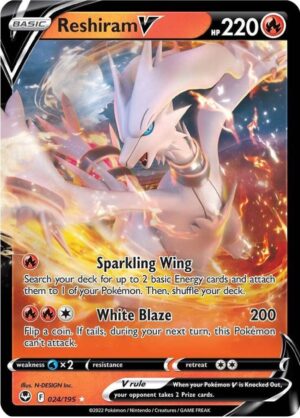 Reshiram V 024/195 - Ultra Rare - Silver Tempest - Pokemon TCG