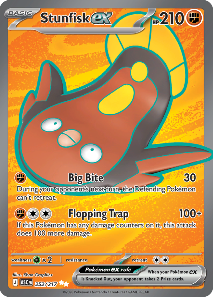 Stunfisk ex 252/217 – Ultra Rare – Ascended Heroes – Pokemon TCG
