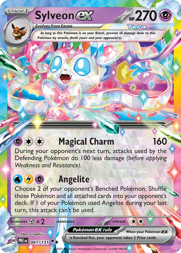 Sylveon ex 041/131 – Double Rare – Prismatic Evolutions – Pokémon TCG