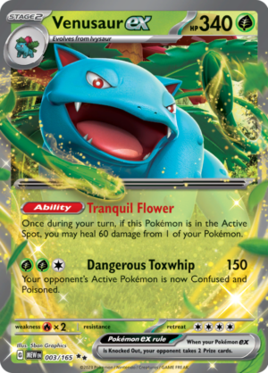 Venusaur ex 003/165 – Double Rare – Scarlet & Violet 151 – Pokémon TCG