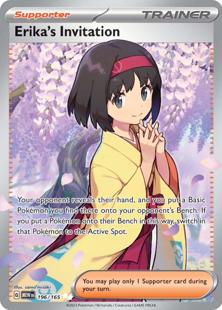 Erika's Invitation 196/165 – Ultra Rare – Scarlet & Violet 151 – Pokémon TCG