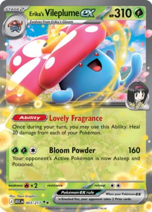Erika's Vileplume ex 003/217 – Double Rare – Ascended Heroes – Pokemon TCG