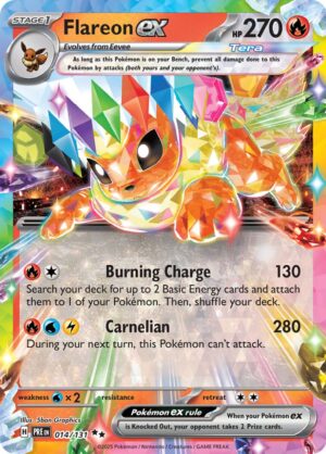 Flareon ex 014/131 – Double Rare – Prismatic Evolutions – Pokémon TCG