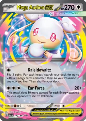 Mega Audino ex 172/217 – Double Rare – Ascended Heroes – Pokemon TCG