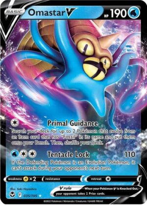 Omastar V 035/195 - Ultra Rare - Silver Tempest - Pokemon TCG