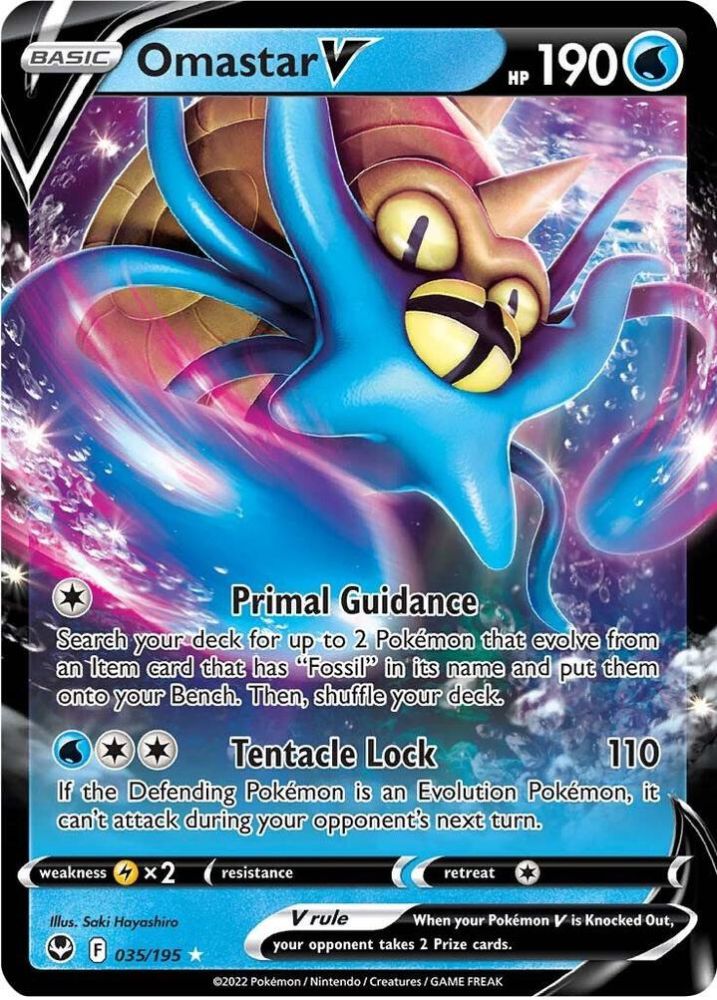 Omastar V 035/195 - Ultra Rare - Silver Tempest - Pokemon TCG