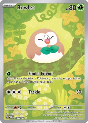Rowlet 090/088 – Illustration Rare – Perfect Order – Pokemon TCG