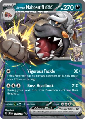 Arven's Mabosstiff ex 139/182 – Double Rare – Destined Rivals – Pokémon TCG