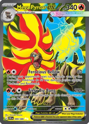 Mega Pyroar ex 099/086 – Ultra Rare – Chaos Rising – Pokemon TCG