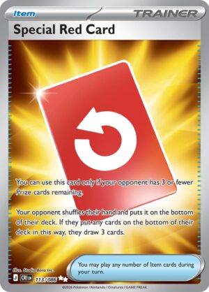 Special Red Card 113/086 – Ultra Rare – Chaos Rising – Pokemon TCG